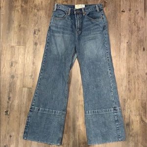 SIZE 27 HIGH WASTED WIDE LEG FREE PEOPLE JEANS